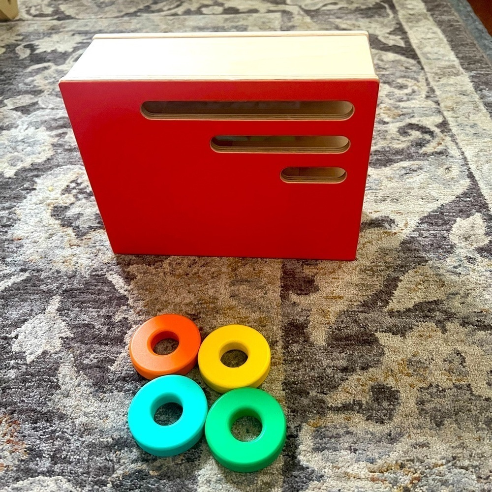Lovevery Play Kit - Count & Slide Ring Chute Montessori Wood